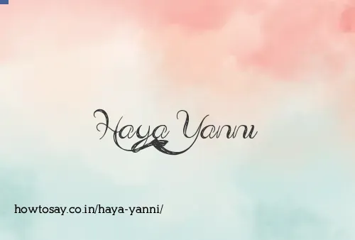 Haya Yanni