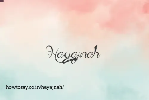 Hayajnah