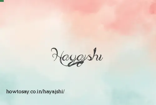 Hayajshi