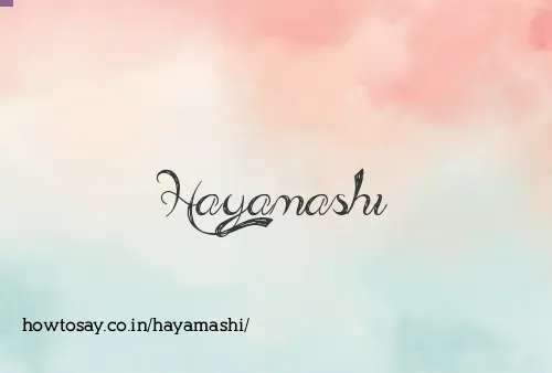 Hayamashi