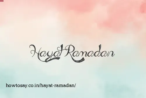 Hayat Ramadan