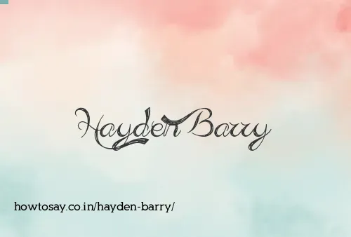 Hayden Barry