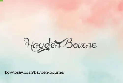 Hayden Bourne