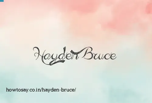 Hayden Bruce