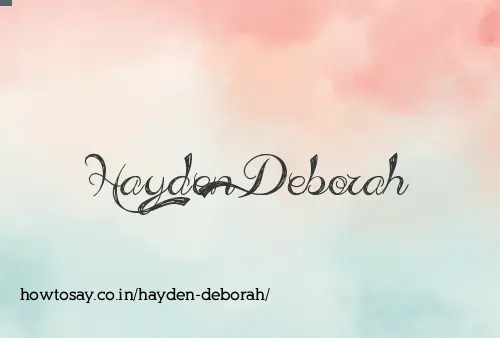 Hayden Deborah