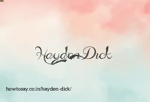 Hayden Dick