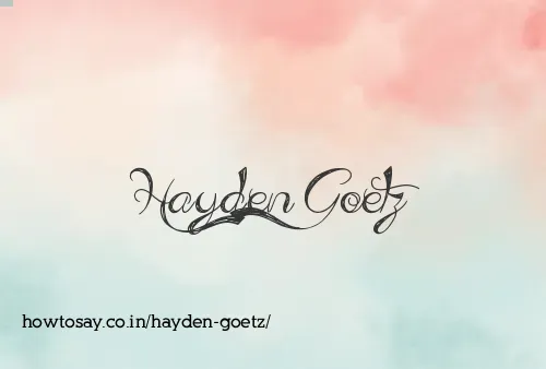 Hayden Goetz