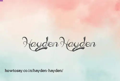 Hayden Hayden