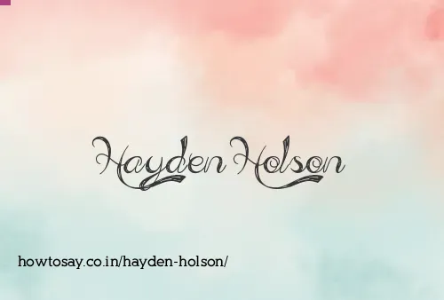 Hayden Holson