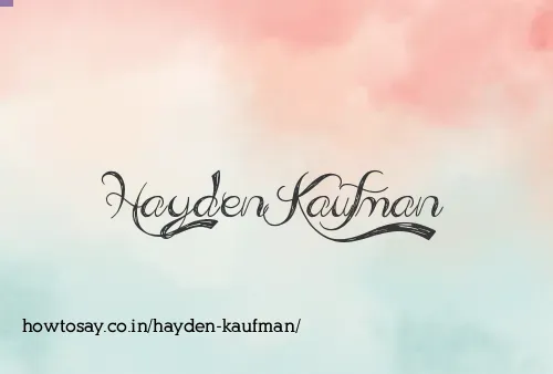 Hayden Kaufman