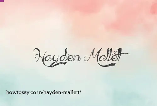 Hayden Mallett