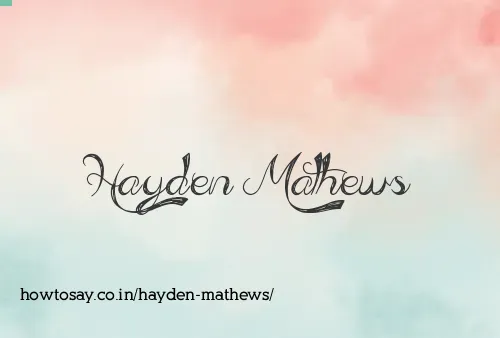 Hayden Mathews