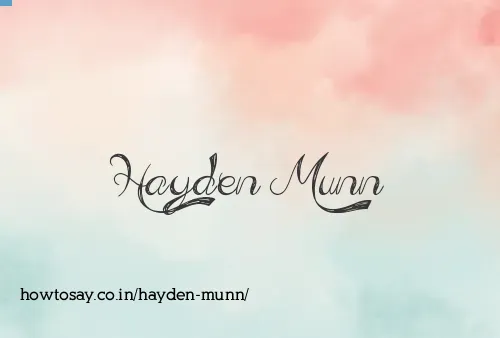 Hayden Munn