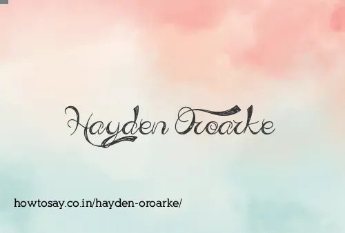 Hayden Oroarke