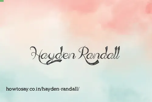 Hayden Randall