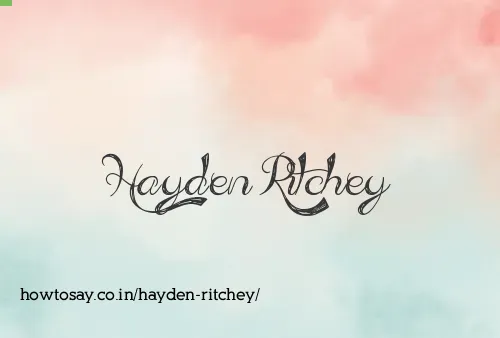 Hayden Ritchey