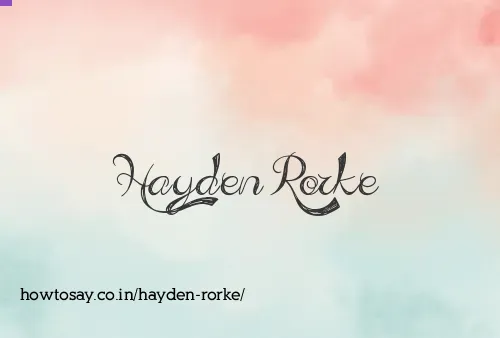Hayden Rorke