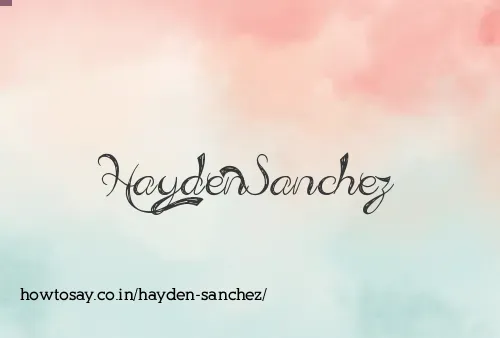 Hayden Sanchez