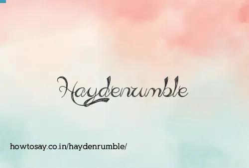 Haydenrumble