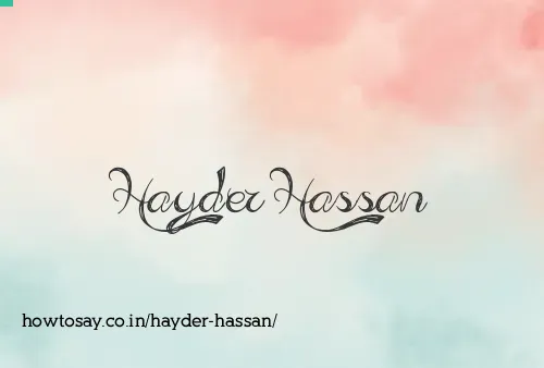Hayder Hassan