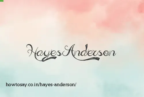 Hayes Anderson