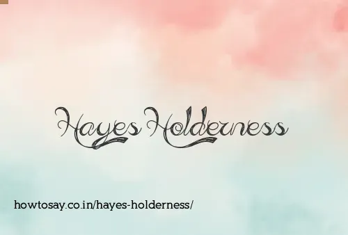 Hayes Holderness
