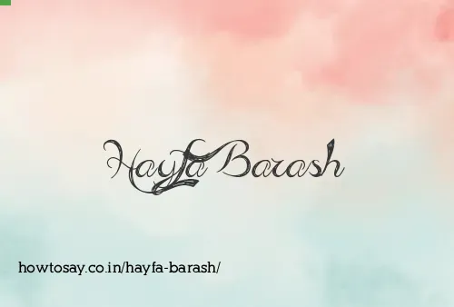 Hayfa Barash