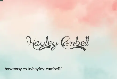 Hayley Cambell