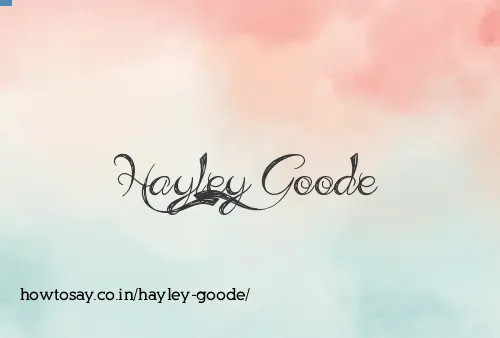 Hayley Goode
