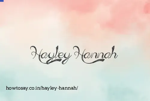 Hayley Hannah