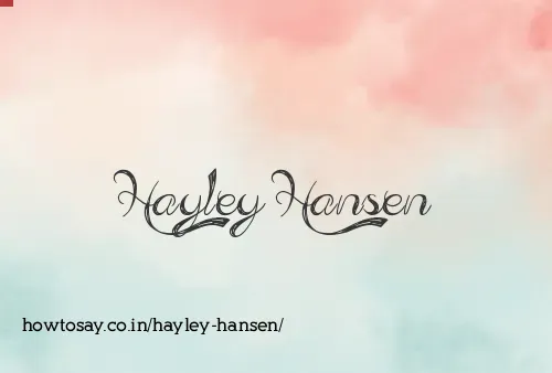 Hayley Hansen