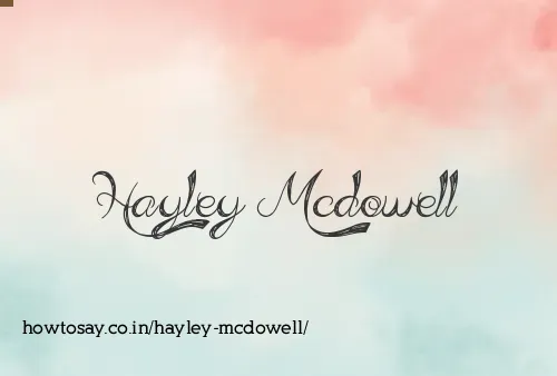 Hayley Mcdowell