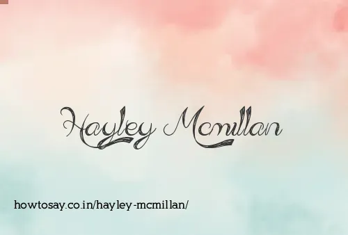 Hayley Mcmillan