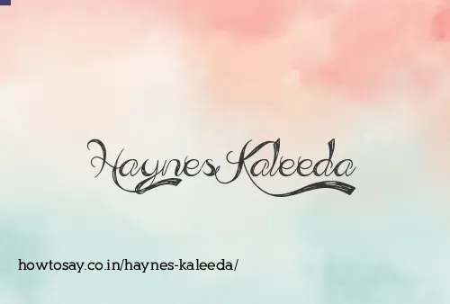 Haynes Kaleeda