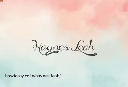Haynes Leah