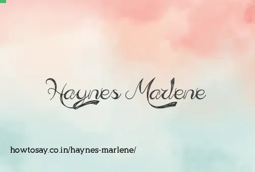 Haynes Marlene