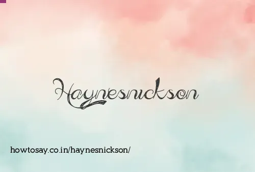 Haynesnickson