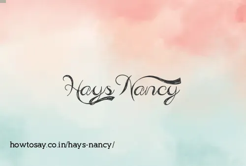 Hays Nancy