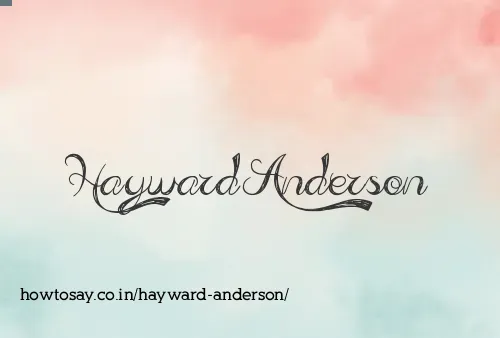 Hayward Anderson