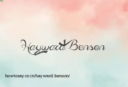 Hayward Benson