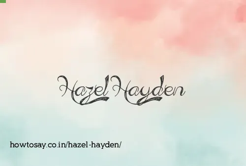 Hazel Hayden