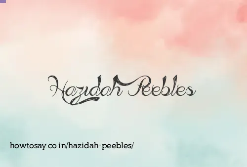 Hazidah Peebles