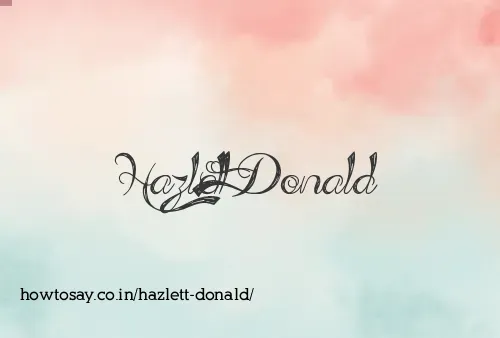 Hazlett Donald