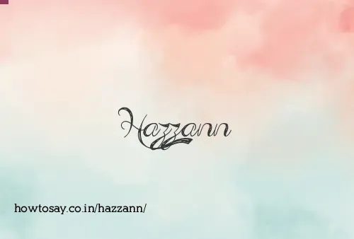 Hazzann