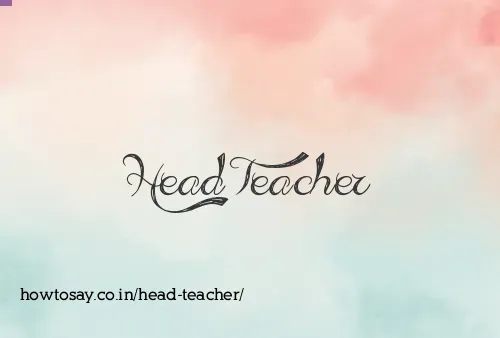 Head Teacher