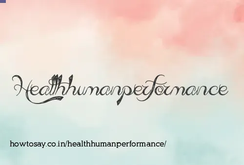 Healthhumanperformance