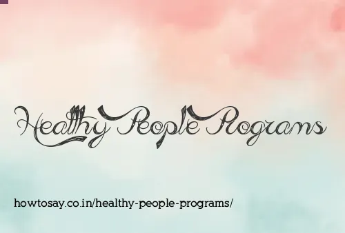 Healthy People Programs