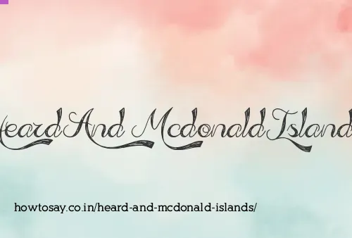 Heard And Mcdonald Islands