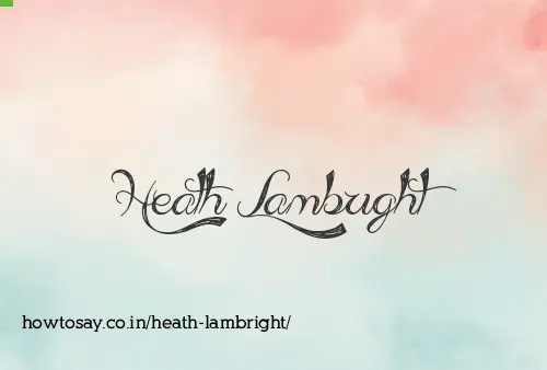 Heath Lambright
