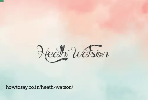Heath Watson